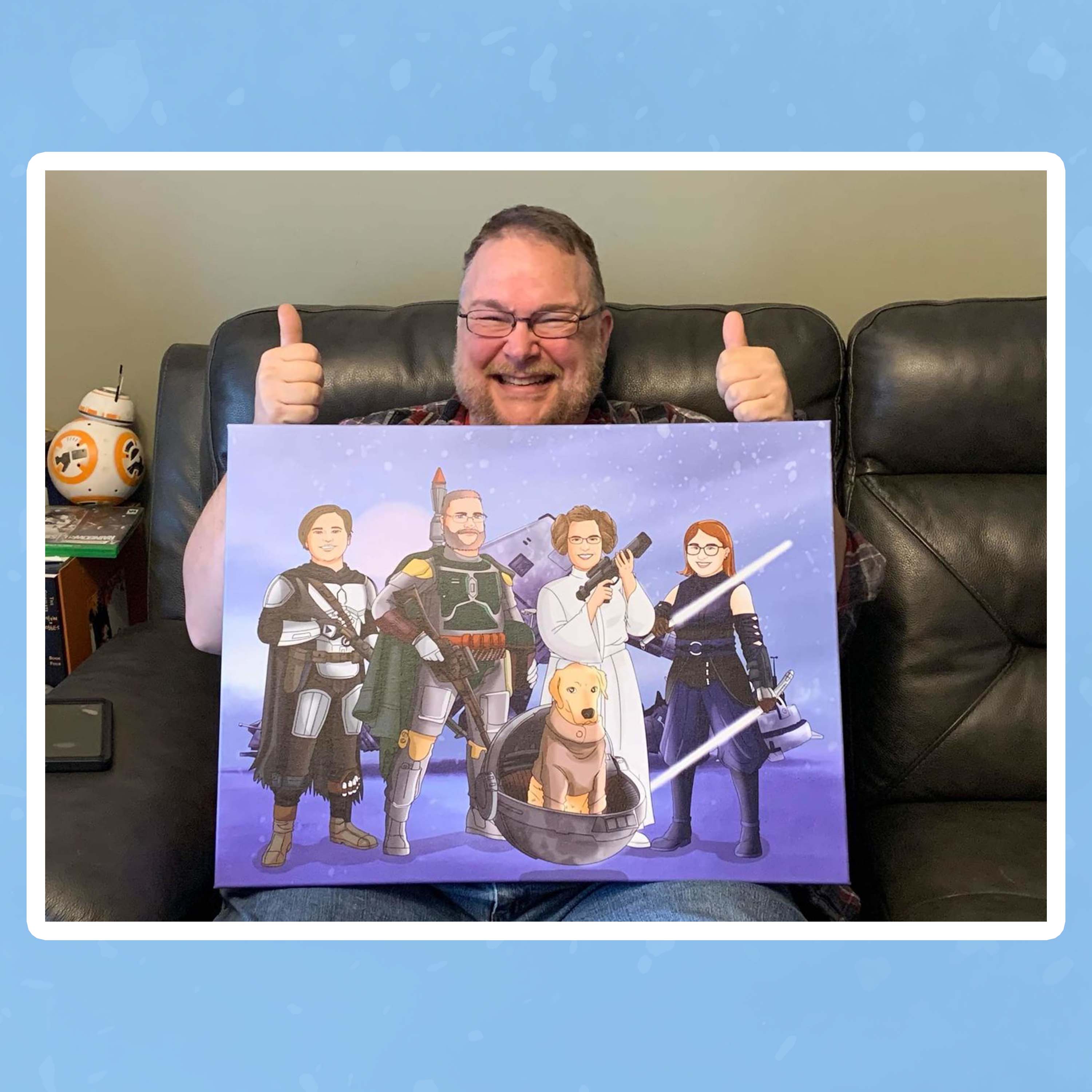 Load image into Gallery viewer, Your hand drawn Jedi poster!